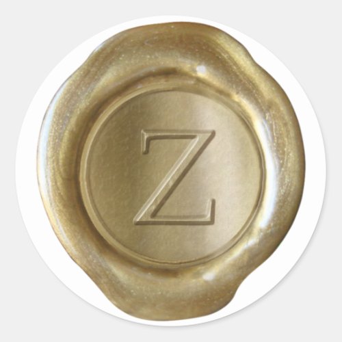 Wax Seal Monogram _ Gold _ Serif Z _