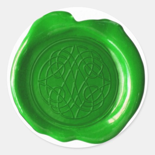 Wax Seal Monogram _ Irish Green _ Celtic _