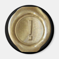 Wax Seal Monogram Magnet - Gold - Bold Style -