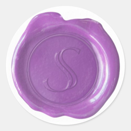 Wax Seal Monogram _ Purple _ S _