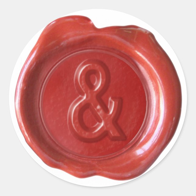 Wax Seal Monogram - Red - Bold &- (Front)