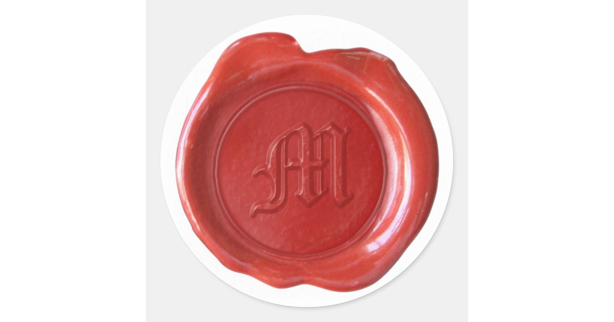 Burgundy Initial Monogram Wax Seal - Letter M (set of 10) Marketplace Wax  Seals by undefined