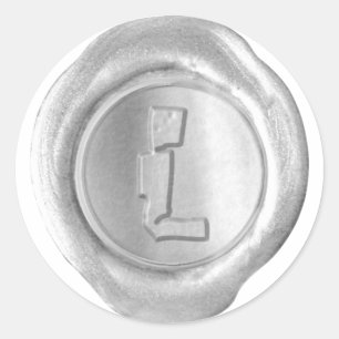 Wax Seal Monogram - Silver - Boulder L -