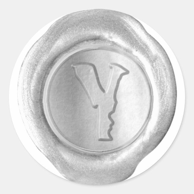 Wax Seal Monogram - Silver - Boulder Y - (Front)
