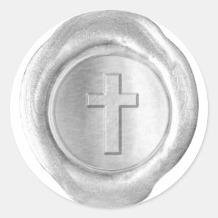 Wax Seal Monogram - Silver - Cross -