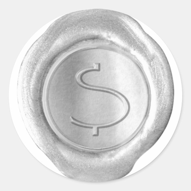 Wax Seal Monogram - Silver - ModernSlim $ - (Front)