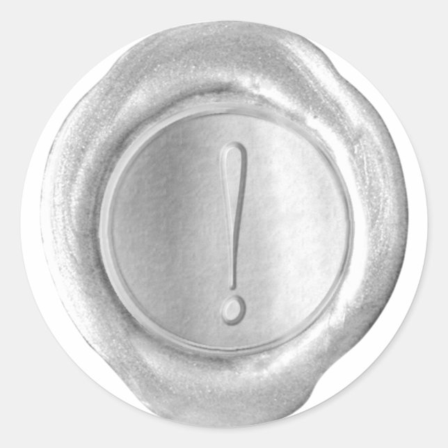 Wax Seal Monogram - Silver - Script ! - (Front)
