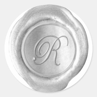 Wax Seal Monogram - Silver - Script R -