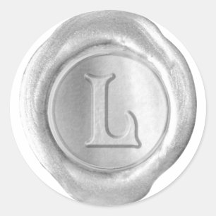 Wax Seal Monogram - Silver - Victorian L -