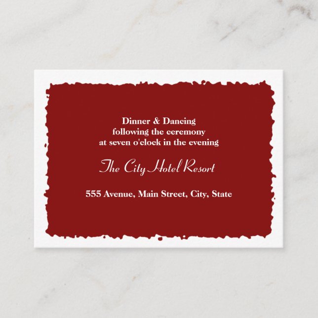 Wax Seal Reception Enclosure Card (Front)