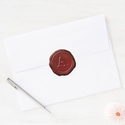 Wax Seal Red Monogram Intial