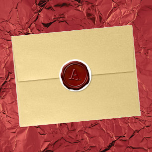 Wax Seal Red Monogram Intial