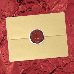 Wax Seal Red Monogram L Initial