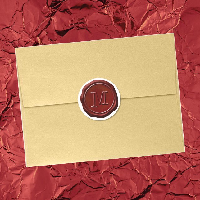 Wax Seal Red Monogram M Initial (Creator Uploaded)