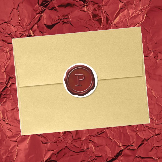 Wax Seal Red Monogram P Initial (Creator Uploaded)