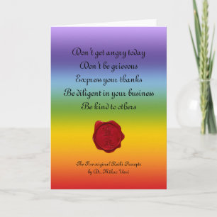 wax seal - REIKI & Precepts chakren colors Thank You Card