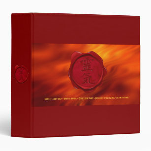 wax seal - REIKI & Precepts   fire red waves Binder