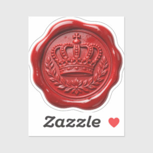 Wax seal - Royal Crown & Laurel wreath 2 Sticker