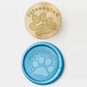 Wax Seal Stamp - Polydactyl Paw Print