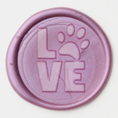 Wax Seal Sticker Paw Love