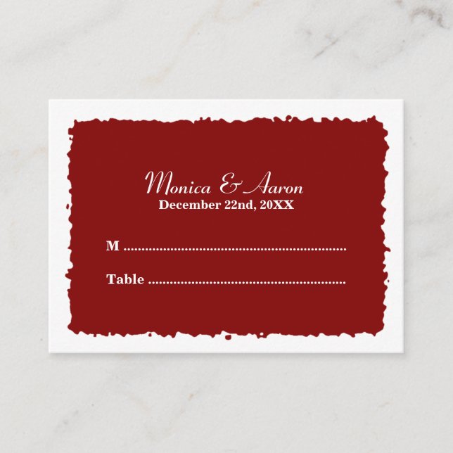 Wax Seal Table Escort Cards (Front)
