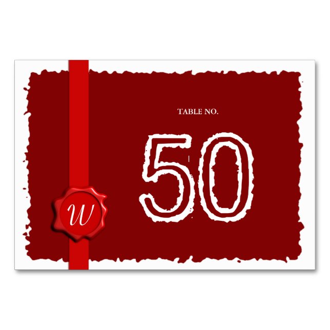 Wax Seal Table Number (Front)