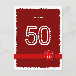 Wax Seal Table Number