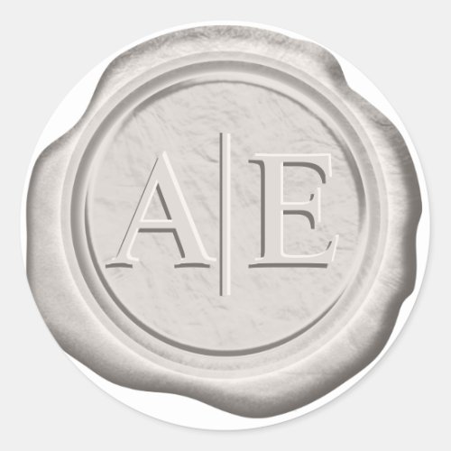 Wax Seal Wedding Accent Initials Champagne ID478