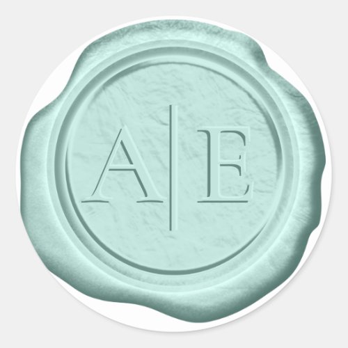 Wax Seal Wedding Accent Initials Mint ID477