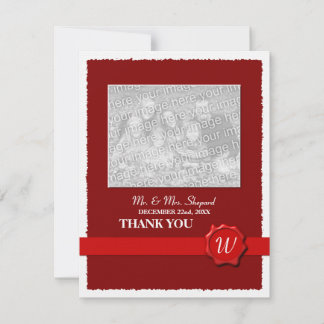 Wax Seal Wedding Thank You Card