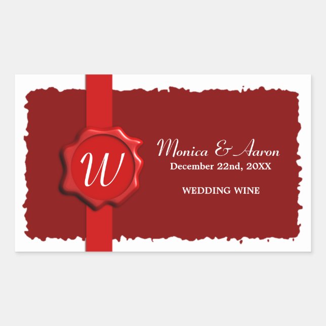 Wax Seal Wedding Wine (Front)