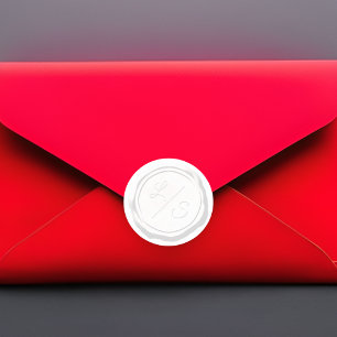 Wax Seal White Double Initials Monogrammed