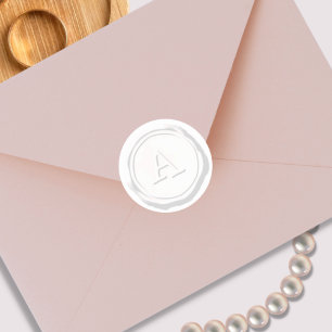 Wax Seal White Monogram Initial
