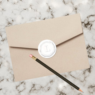 Wax Seal White Monogram L Initial