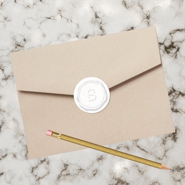 Wax Seal White Monogram S Initial (Creator Uploaded)