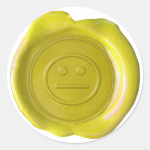 Wax Seal - Yellow - Mediocre Face -