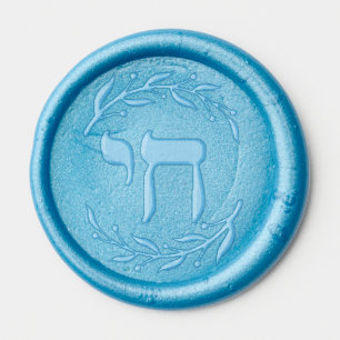 Wax sticker with Hebrew letter chai