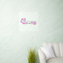 Wax with Tiff clear wall decal