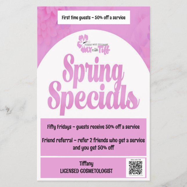 Wax with Tiff clear window Flyer (Front)