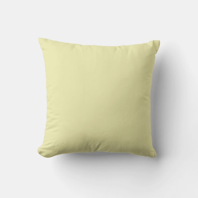 Wax Yellow Solid Color Throw Pillow (Front)