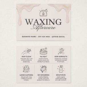 Waxing Aftercare Spa Card Beige Minimalist Salon