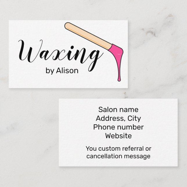 Waxing Business Card (Front/Back)
