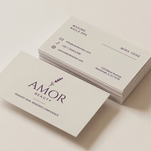 Customizable Waxing Business Cards Spa Beauty Salon Lavender