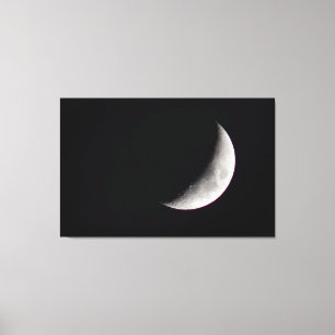 Waxing Crescent Moon Canvas Print