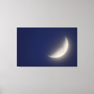 Waxing Crescent Moon Canvas Print