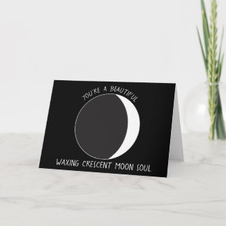 Waxing Crescent MOON Phase Greeting Card