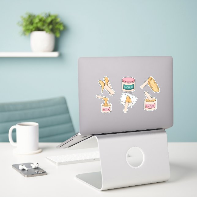 WAXING ELEMENTS SET  STICKER (Laptop On Desk)