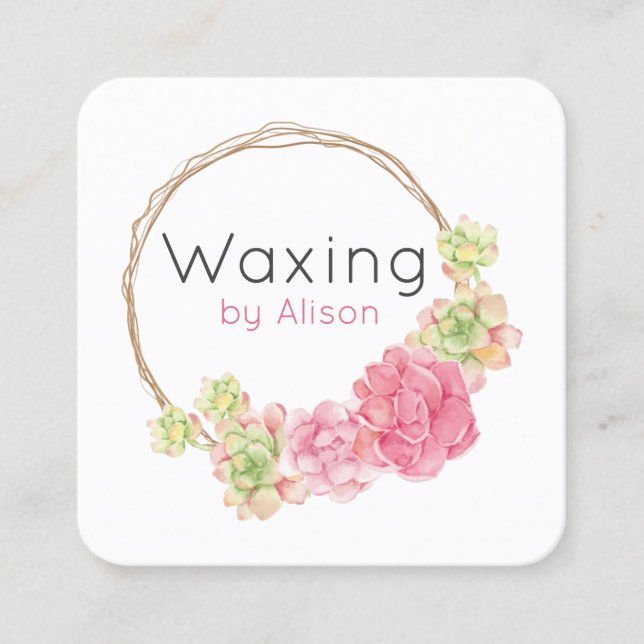 Waxing esthetician business card (Front)