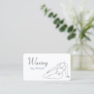 Waxing esthetician business card