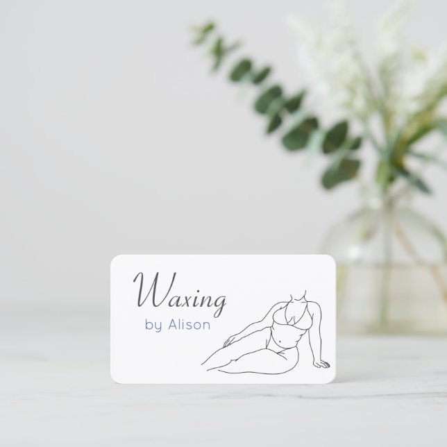 Waxing esthetician business card (Standing Front)